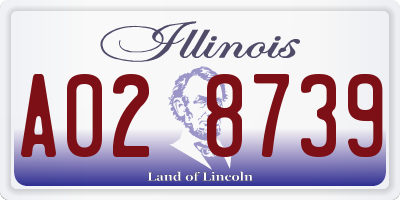 IL license plate A028739