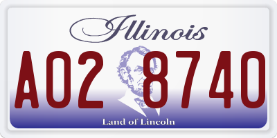 IL license plate A028740