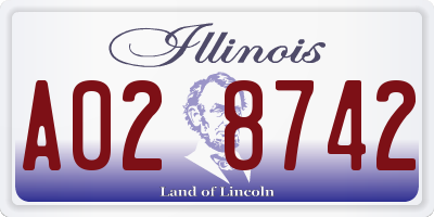 IL license plate A028742