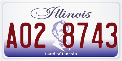 IL license plate A028743