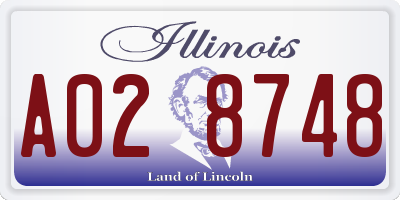 IL license plate A028748