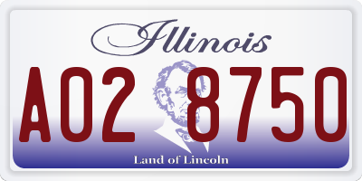 IL license plate A028750