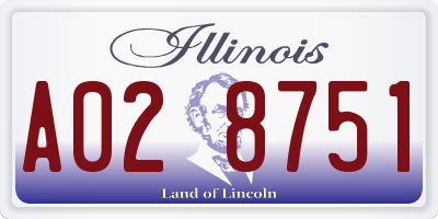 IL license plate A028751