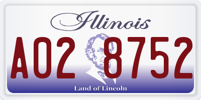 IL license plate A028752