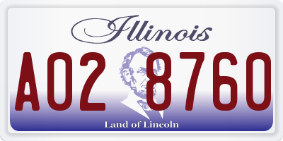 IL license plate A028760