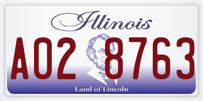 IL license plate A028763