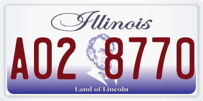IL license plate A028770