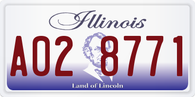 IL license plate A028771