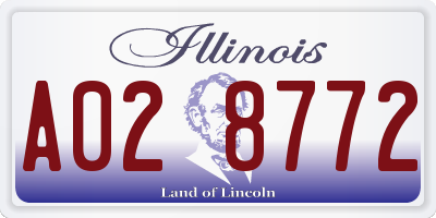 IL license plate A028772