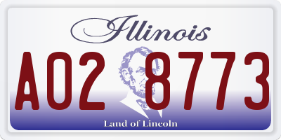IL license plate A028773