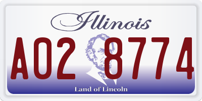 IL license plate A028774