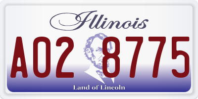 IL license plate A028775