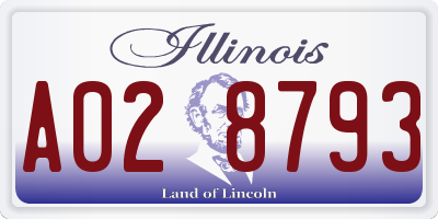 IL license plate A028793