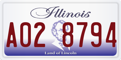 IL license plate A028794