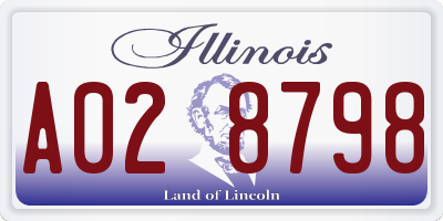 IL license plate A028798