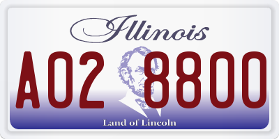 IL license plate A028800