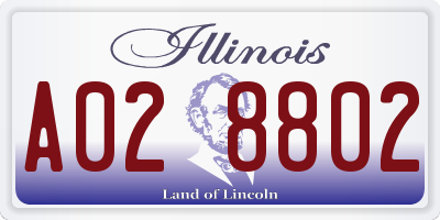 IL license plate A028802