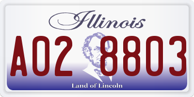 IL license plate A028803