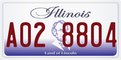 IL license plate A028804