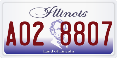 IL license plate A028807