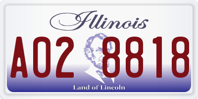 IL license plate A028818