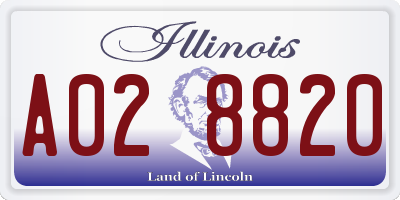 IL license plate A028820