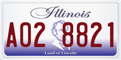 IL license plate A028821