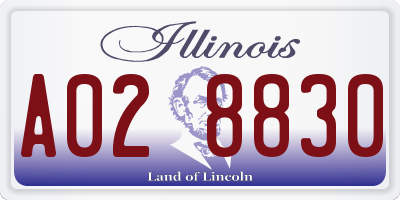 IL license plate A028830