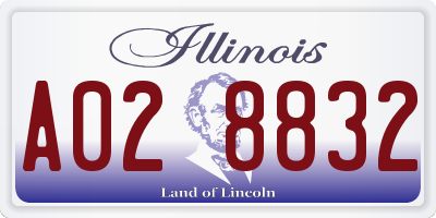 IL license plate A028832
