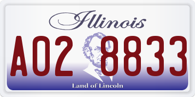 IL license plate A028833