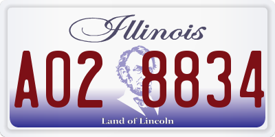 IL license plate A028834