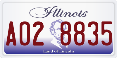 IL license plate A028835
