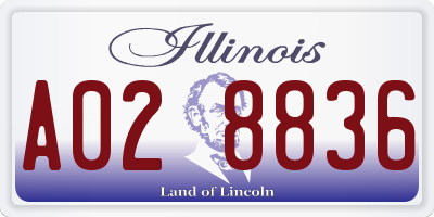 IL license plate A028836