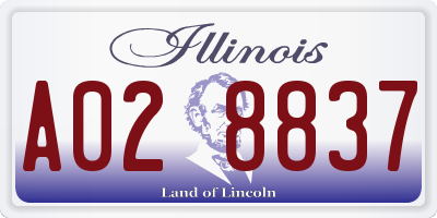 IL license plate A028837