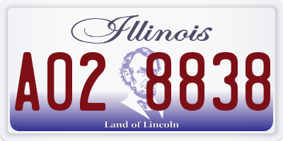 IL license plate A028838