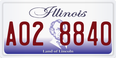 IL license plate A028840