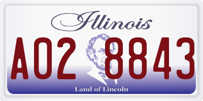 IL license plate A028843