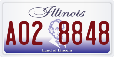 IL license plate A028848