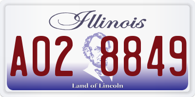 IL license plate A028849