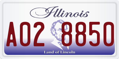IL license plate A028850