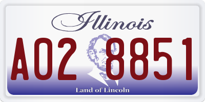 IL license plate A028851