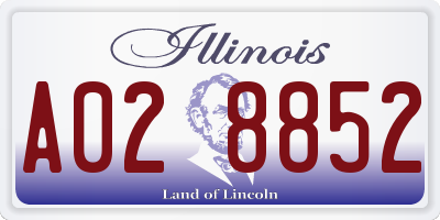 IL license plate A028852