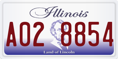IL license plate A028854