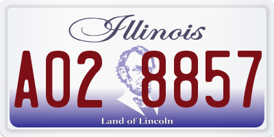 IL license plate A028857