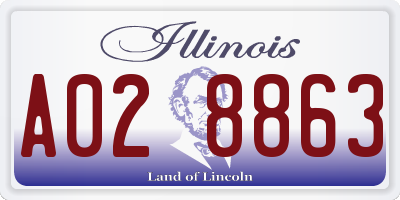 IL license plate A028863