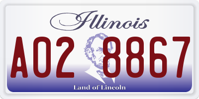 IL license plate A028867