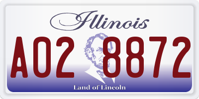 IL license plate A028872
