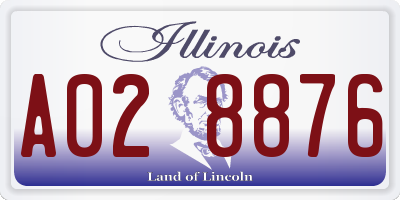 IL license plate A028876