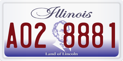 IL license plate A028881