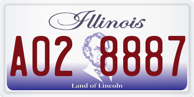 IL license plate A028887